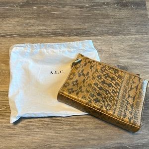 A.L.C. Joni Snakeskin Handbag Clutch